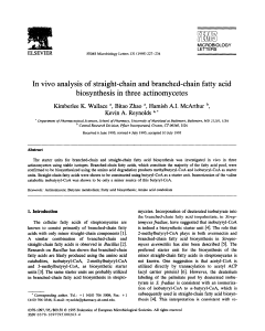 In vivo analysis of straight-chain and branched