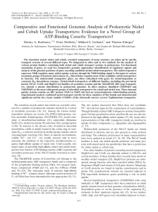 Comparative and Functional Genomic Analysis of Prokaryotic Nickel