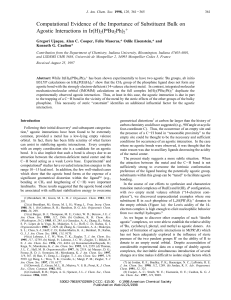 Computational Evidence of the Importance of Substituent Bulk on
