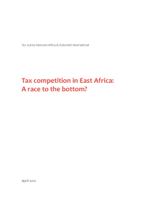 Tax competition in East Africa: A race to the