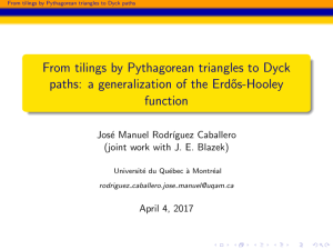 From tilings by Pythagorean triangles to Dyck paths: a