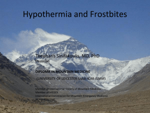 Hypothermia and Frostbites