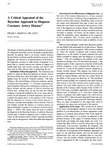 A critical appraisal of the bayesian approach to diagnose