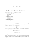 Midterm Review Sheet 1 The Three Defining Properties of Real