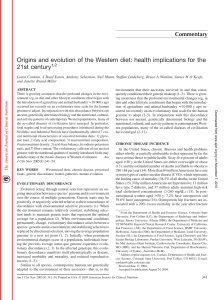 Origins and evolution of the Western diet: health implications for the