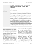 Antibody responses to rhesus cytomegalovirus glycoprotein B in