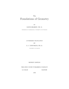 Foundations of Geometry