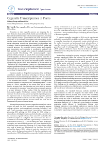 Organelle Transcriptomes in Plants - e