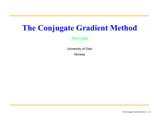 The Conjugate Gradient Method
