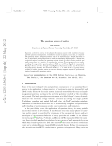 The quantum phases of matter - Subir Sachdev