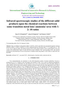 Infrared spectroscopic studies of the different solid