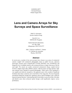 Lens and Camera Arrays for Sky Surveys and Space Surveillance