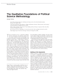 The Qualitative Foundations of Political Science Methodology