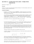 SECTION 1.5 : SUMMATION NOTATION + WORK WITH SEQUENCES