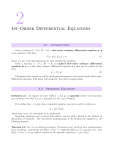 1st-Order Differential Equations