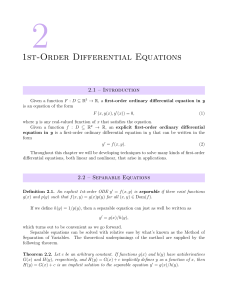 1st-Order Differential Equations