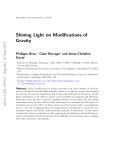 Shining Light on Modifications of Gravity