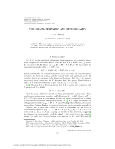 non-normal derivation and orthogonality