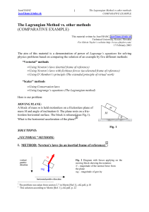 The Lagrangian Method vs