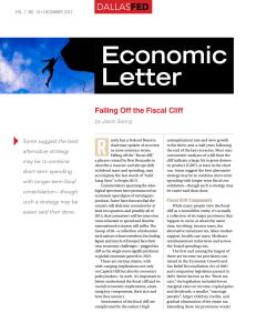 Falling Off the Fiscal Cliff - Economic Letter, Dec. 2012