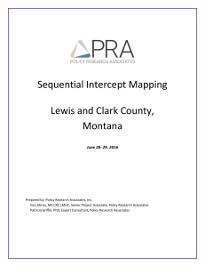 Sequential Intercept Mapping Lewis and Clark County, Montana