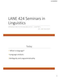 LANE 424 Seminars in Linguistics