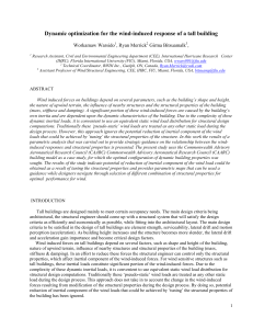 Dynamic optimization for the wind-induced response of a tall building