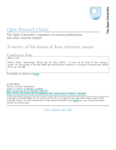 A survey of the forms of Java reference names