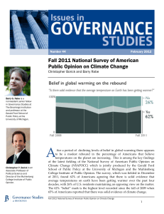 National Survey of American Public Opinion on Climate Change