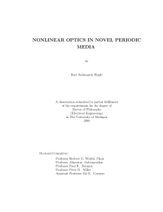 nonlinear optics in novel periodic media - Deep Blue