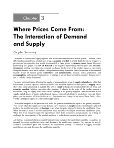 Where Prices Come From: The Interaction of Demand and Supply