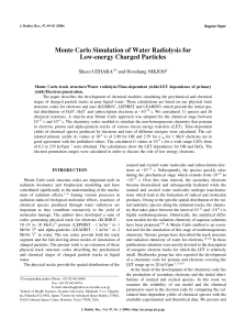 Monte Carlo Simulation of Water Radiolysis for