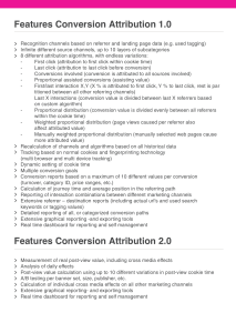 Features Conversion Attribution 1.0 Features Conversion