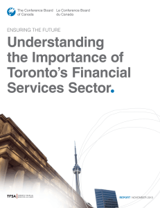 Understanding the Importance of Toronto`s Financial Services Sector