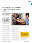 Getting your PSA checked is good for overall health