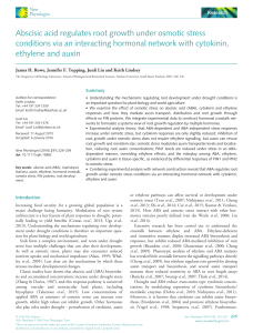 Abscisic acid regulates root growth under osmotic stress conditions