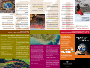 EARtH SCIEnCE LItERACY PRInCIPLES