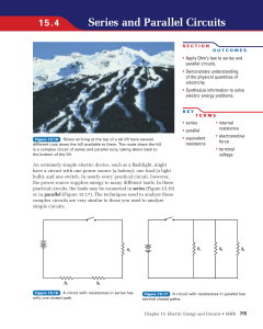 Series and Parallel Circuits