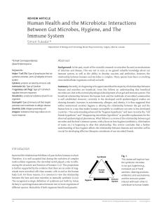 Human Health and the Microbiota - McGill Science Undergraduate
