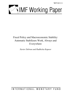 Fiscal Policy and Macroeconomic Stability: Automatic Stabilizers