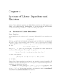 Chapter 1 Systems of Linear Equations and Matrices