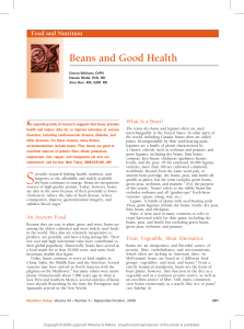 Beans and Good Health