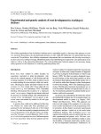 Experimental and genetic analysis of root development in