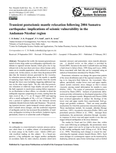 Transient postseismic mantle relaxation following 2004