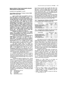 Rapid purification of heart muscle enzymes using dye affinity