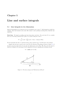 Line and surface integrals