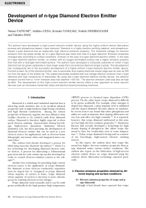 Development of n-type Diamond Electron Emitter Device