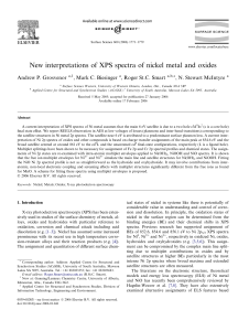 New interpretations of XPS spectra of nickel metal and oxides
