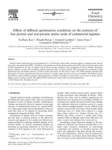 Effects of different germination conditions on the