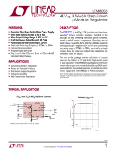 LTM8053 - 40VIN, 3.5A/6A Step-Down µModule Regulator